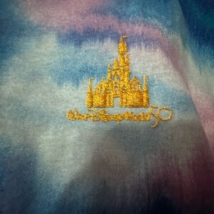 Disney Tie-Dye Shirt with Castle Logo